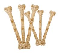 iplusmile Fake Plastic Bones 6 Pieces Small Size with Holes for Threading, for Halloween Crafts and DIY Jewelry 4X0.7 Inch Small Skeletons