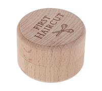 iplusmile First Haircut Keepsake Box with Natural Beech Wood Construction, Memory Storage and Announcement Display for Newborn Registry and Shower