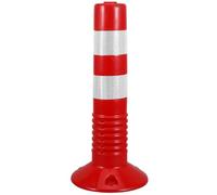 iplusmile Flexible Reflective Safety Bollard Warning Column 45cm Thickened Soft Rubber Traffic Barrier Post for Driveway and Parking Safety