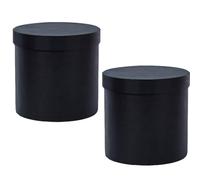iplusmile Floral Treat Boxes with Elegant Appearance 2pcs round Black Paperboard Style for Wrapping Jewelry and Candles, for Christmas and Mother's Day for Flowers Arrangements