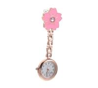 iplusmile Flower Nurse Pocket Watch with Quartz Movement and Zinc Alloy Case, Secure Closure and Easy to Attach or Remove, for Nurses and Staff in Isolation or Emergency Settings
