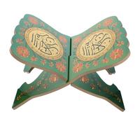 iplusmile Foldable Wooden Book Stand for Reading with X-Shaped Stable Structure Design and Comfortable Touch Feeling, Light Green Desktop and Office Book Holder for Easy Display