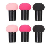 iplusmile Foundation Powder Puff Sponges Mushroom 6pcs Makeup Blending Facial with Strong Grip Hydrophilic Polyurethane for Women and Wet and Dry Use