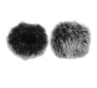 iplusmile Furry Windscreen Cover with Universal Compatibility 2pcs for Microphone Wind Lapel Mic Wind Muff for Recording and Live Broadcasts