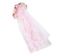 iplusmile Ghost Bride Headband Short Mesh Veil Headpiece Mesh Eyecatching Halloween Accessory for Halloween and Ghost Festival