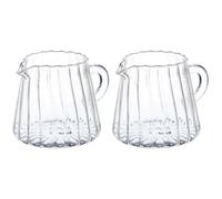 iplusmile Glass Jug Elegant Shaped Glass Milk Jug Tea Jug Coffee Milk Jug Creative Jug for Frothing Milk Frothing Cup Milk Jug (200 ml)