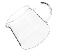 iplusmile Glass Milk Cup Coffee Pot Creamer Pitcher 550ml Simple Transparent Glass with Handle for Coffee Milk Honey Sauce and Latte Art