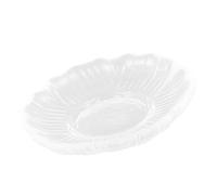 iplusmile Glass Tea Saucer Round Glass Plate with Vertical Texture, Decorative Teaset Coaster for Coffee, Snacks and Dining Table Decor,