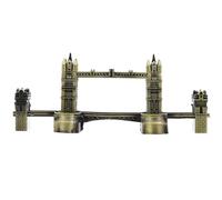 iplusmile Golden Alloy London Bridge Model Ornament for Home Decoration, Historical Metallic Texture Collectible Figurine, Desktop Architectural Sculpture and Photo Prop for Holiday Or