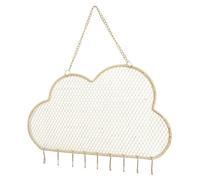 iplusmile Golden Iron Earring Storage Rack with Cloud Grid Design, Elegant Jewelry Display Stand for Gallery and Store, Simple and Sturdy Earring Show Rack