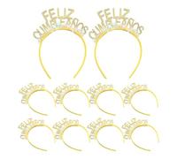 iplusmile Golden Spanish Birthday Headband 10pcs with Glitter and Three Dimensional Effect Comfortable Plastic Hair Hoop and Women at Culture Themed Events and International Parties