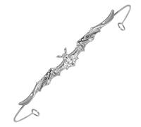 iplusmile Gothic Silver Alloy Bat Headband Halloween Tiara Vampire Hair Band Vintage Crown for Costume Party Cosplay and Themed Festival Accessories