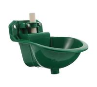 iplusmile Green Automatic Sheep and Goat Water Bowl with Float Valve, Plastic Auto Watering Dish Intelligently Regulates Water Flow, Suitable for Calf Use in Breeding Farms and Outdoor