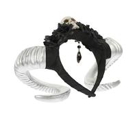 iplusmile Halloween Devil Sheep Horn Headband Hair Decor Lightweight Comfortable Plastic and Cloth Gothic Style for DIY and Taking Photos