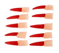 iplusmile Halloween Red Witch Fake Finger Large Nail, Reusable Rubber Prop for Party Cosplay, Realistic Horror Nail Art Accessory for Festival and Halloween Supply