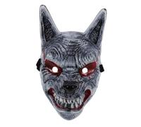 iplusmile Halloween Wolf Mask Large White Grey Animal Design Party Cosplay Accessory for Masquerade Balls and Costume Festivals Realistic Plastic Werewolf Headwear for Halloween and