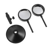 iplusmile Handheld Optical Concave Lens Set with Rack for Physics Teaching, Well Polished Plastic Curved Mirror Stand, Lightweight and Safe and Students Learning Properties of Light