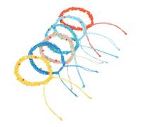 iplusmile Handwoven and Wax Thread 6pcs with Rice Beads Adjustable Bracelet | Boho Vintage Style, Waterproof for Beach and Daily Wear, Easy Maintenance, Handmade Cord Accessory