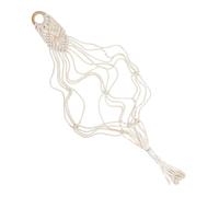 iplusmile Handwoven for Ukulele Storage and Wall Decoration Macrame Ukulele Hanger Wall Mount in Beige Cotton Linen Simple and Elegant Design for Garden or Home Use