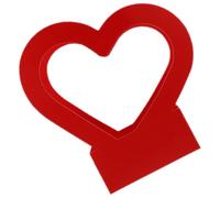 iplusmile Heart Shaped Paper Flower Box with Lid, Red Bouquet Packing Box for Wedding, Party and Celebration Packaging, Handheld Paper Flower Basket for Floral Arrangements