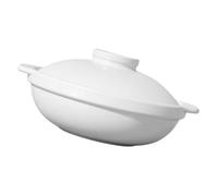 iplusmile High Temperature Resistant Ceramic Stew Pot with Double Handles Non Stick Kitchen Casserole for Cooking Soup Noodles Rice Braised Dishes Practical Kitchen Gadget for Gas Stove and