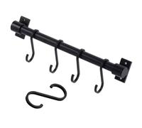 iplusmile Hook Wall Rack Bathroom Drying Hanger Wall Mounted Utensil Rack Utensil Holder Dish Kitchen Space Aluminum Black