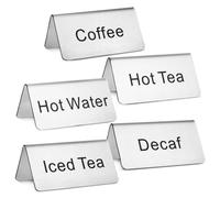 iplusmile Hot Tea Sign Set 5pcs Table Tent Signs Coffee and Beverage Display Signs Restaurant Coffee Bar Accessories