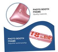 iplusmile Inflatable PVC Birthday Photo Frame Party Photo Props for Age Lightweight Selfie Frame with Birthday Elements Easy to Carry and Use for Fun Celebration