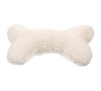 iplusmile Interactive Dog Chew for Puppies and Dogs Bone Shape Beige Sherpa Fleece Material Soft Plush with Squeaky Sound Sturdy Wear-resistant Design for Pet Chewing at Home