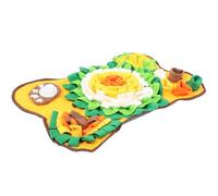 iplusmile Interactive Dog Sniffing Mat Bone-shaped Slow Feeding Foraging Mat for Puppies Small Pet Blanket in Golden Yellow for Canine Scent Training and Enrichment