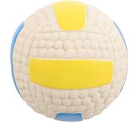 iplusmile Interactive Small Dog Chew Ball 9.5cm Sturdy Squeaky Molar Teething Ball for Puppies Corgi Golden Retriever Border Collie Indoor Outdoor Pet Play