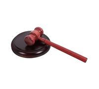 iplusmile Judge Gavel with Wooden Hammer and Stylish Base Comfortable Grip Auction Hammer for Lawyers and Judges Vintage Courtroom Mallet for Precise Strikes and Display