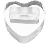 iplusmile Kazoo Display Stand Kazoo Holder Heart Shape Acrylic Lightweight with Comfortable Hand Feel Small Display Stand for Showcase and Table Use