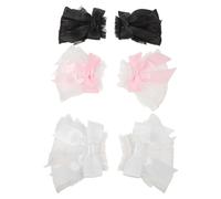 iplusmile Lace Wrist with Bows for Professional Shoots and Nail Photo Backgrounds 3 Pairs Detachable False Sleeve Lace for Women, Lightweight Elegant Nail Art Props
