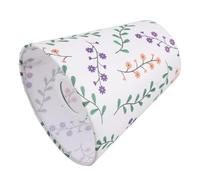 iplusmile Lamp Shade Metal Frame for E27 Base Pleated Fabric Floral Print Artistic Cloth Lampshade Detachable and Light Diffusing, Suitable for Floor or Table Lamp in Living Room