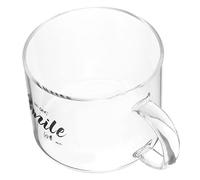 iplusmile Large Capacity Glass Coffee Mug with Handle Wide Mouth Letter Cup for Office Home Outdoor Suitable for Hot or Cold Drinks Creative Pattern Sturdy and Convenient