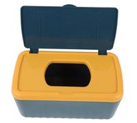 iplusmile Large Capacity Wet Tissue Dispenser Box with Dustproof Cover Portable Plastic Paper Towel Container for Home Office Desk Organization Blue Storage Case for Wipes and Small Items