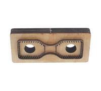 iplusmile Large Leather Strap Head Making Cutting Die Mold, Sharp Japanese Steel Wooden Base Leather Strip Cutting Template for DIY Leathercraft, Craft Punching Tool for Handbag and Belt