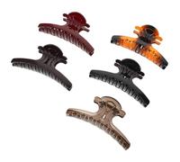 iplusmile Large Plastic Hair Claw Clips 5Pcs Decorative Jaw Clamps for Women Thick and Thin Hair Busy Mornings and Makeup
