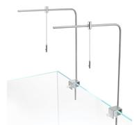iplusmile Lighting Holder for Aquarium 1 Set Practical Aquarium Light Rack Universal Aluminium Alloy Fish Tank Hanging Bracket (Silver)
