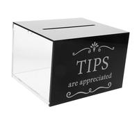iplusmile Lockable Acrylic Donation Box with Large Capacity Sturdy Transparent Suggestion and Money Collection Container for Bars Restaurants Charity and Raffles
