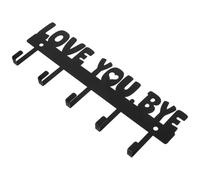 iplusmile Love You Bye Wall Key Holder with 5 Hooks Iron Mount