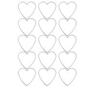 iplusmile Macrame Ring Heart Shaped Metal Hoop for Dreamcatcher Making 15pcs 4.7x4.7 Inch Silver with Smooth Finish and Stable Structure, for Bohemian String Art Projects