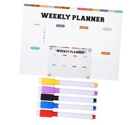 iplusmile Magnetic Dry Erase Planner Board Transparent Acrylic Schedule Organizer for Fridge and Office Writable Surface with Erasable Function for Family Meal Planning and Daily Memo