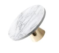 iplusmile Marble Round Cake Display Stand Dessert Tray 20Cm for Tea Breaks and Pastry Showcases