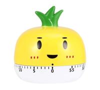 iplusmile Mechanical Kitchen Timer Cartoon Pineapple Shape, 60-Minute Countdown Reminder, Plastic Cooking Timer for Home and Student Use
