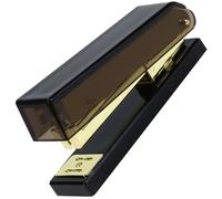 iplusmile Medium Acrylic Metal Stapler Black Gold for Classroom and Student Stationery with Reliable Stapling