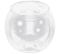 iplusmile Medium round Unbreakable Plastic Fish Tank for Desk Aquarium, Small Decorative Household Fish Bowl Suitable for Office and Living Room Display