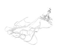 iplusmile Men's Chinese Hanfu Hair Crown Alloy Headpiece with Long Detachable Tassel Ribbons Vintage Ancient Hairpin Headdress for Traditional Costume and Cultural Events