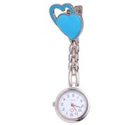 iplusmile Men's Minimalist Watch Heart Shaped Hanging Fob Watch: Pocket Watch Waterproof Watch with Second Hand for Doctor Nurse (Blue) Nurses Watch